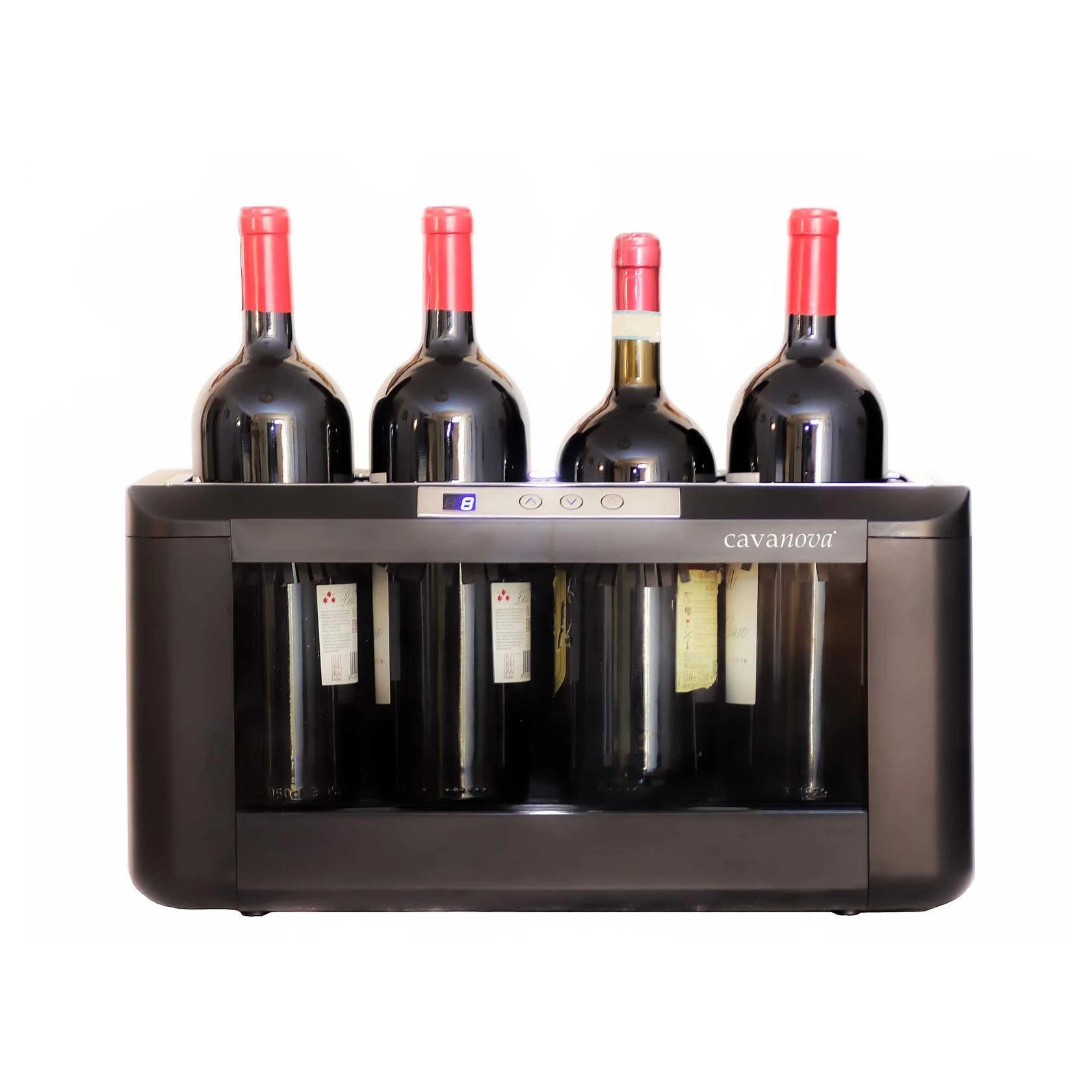 Refrigerador de vinho Cavanova OW004 Magnum para 4 garrafas magnum ou 5 garrafas padrão.