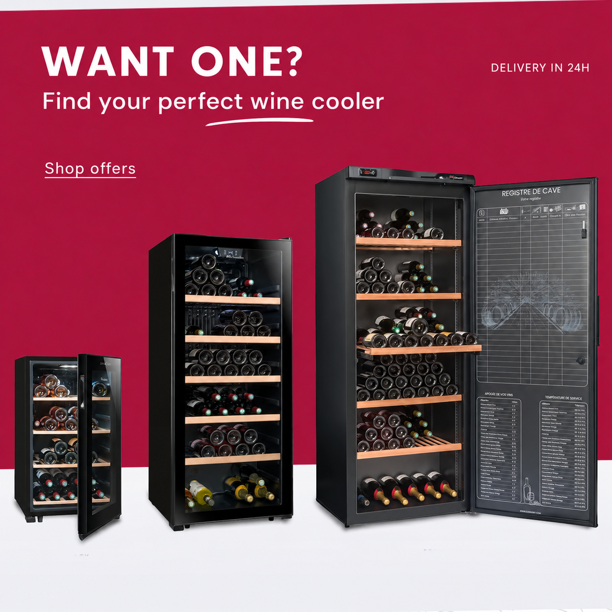 Find your perfect wine cooler. Shop offers. Delivery in 24 hours.