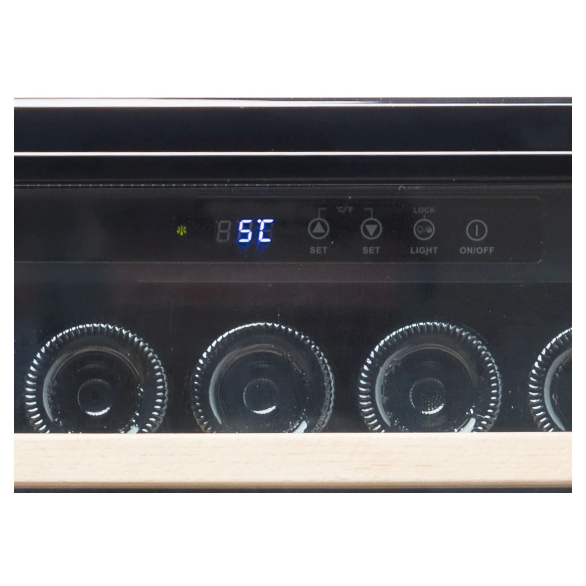 Cave de vinho Vinobox V110 GC 1T Black para conservação entre 5 e 18 ºC.