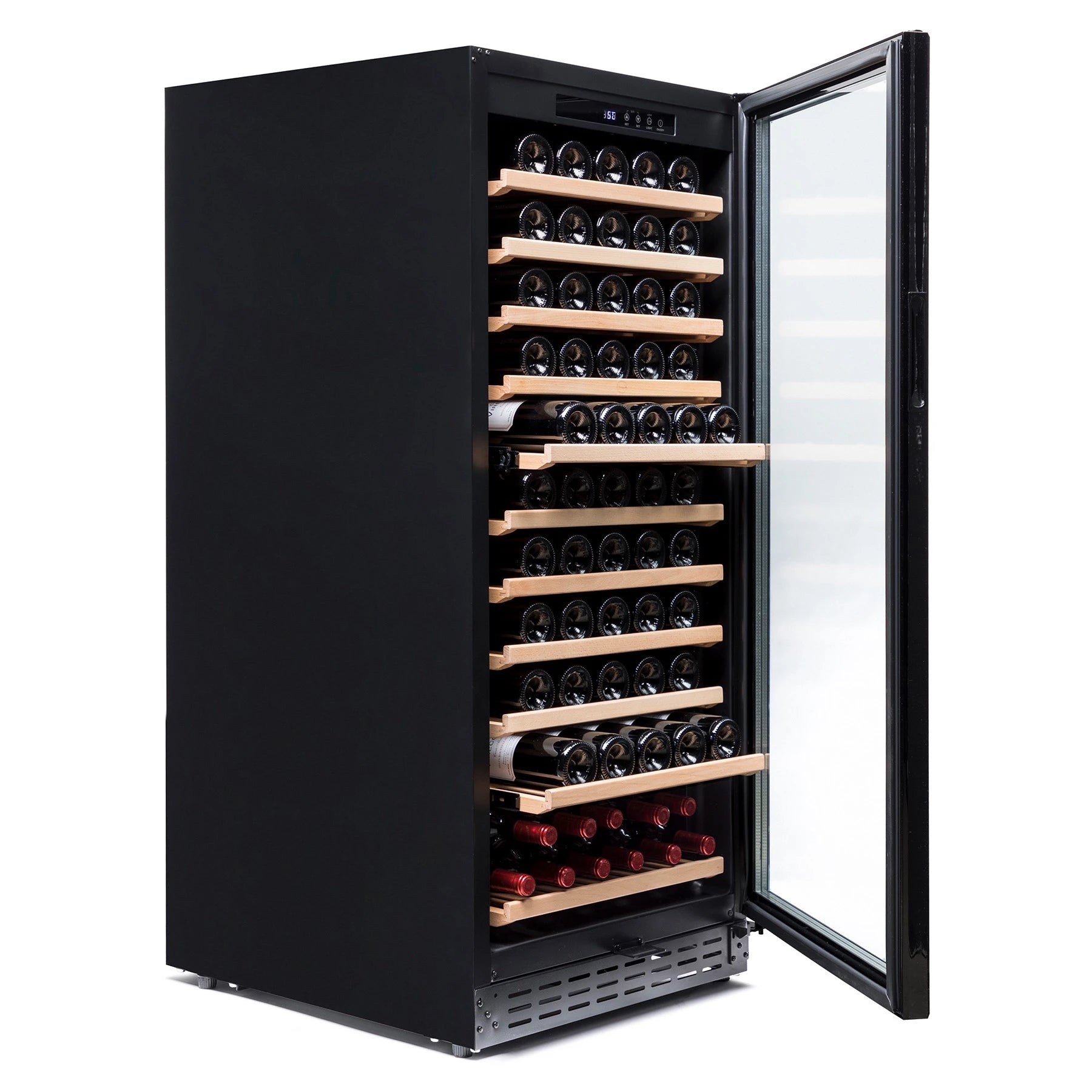 Cave de vinho Vinobox V110 GC 1T Black com sistema No-Frost e frio por compressor.