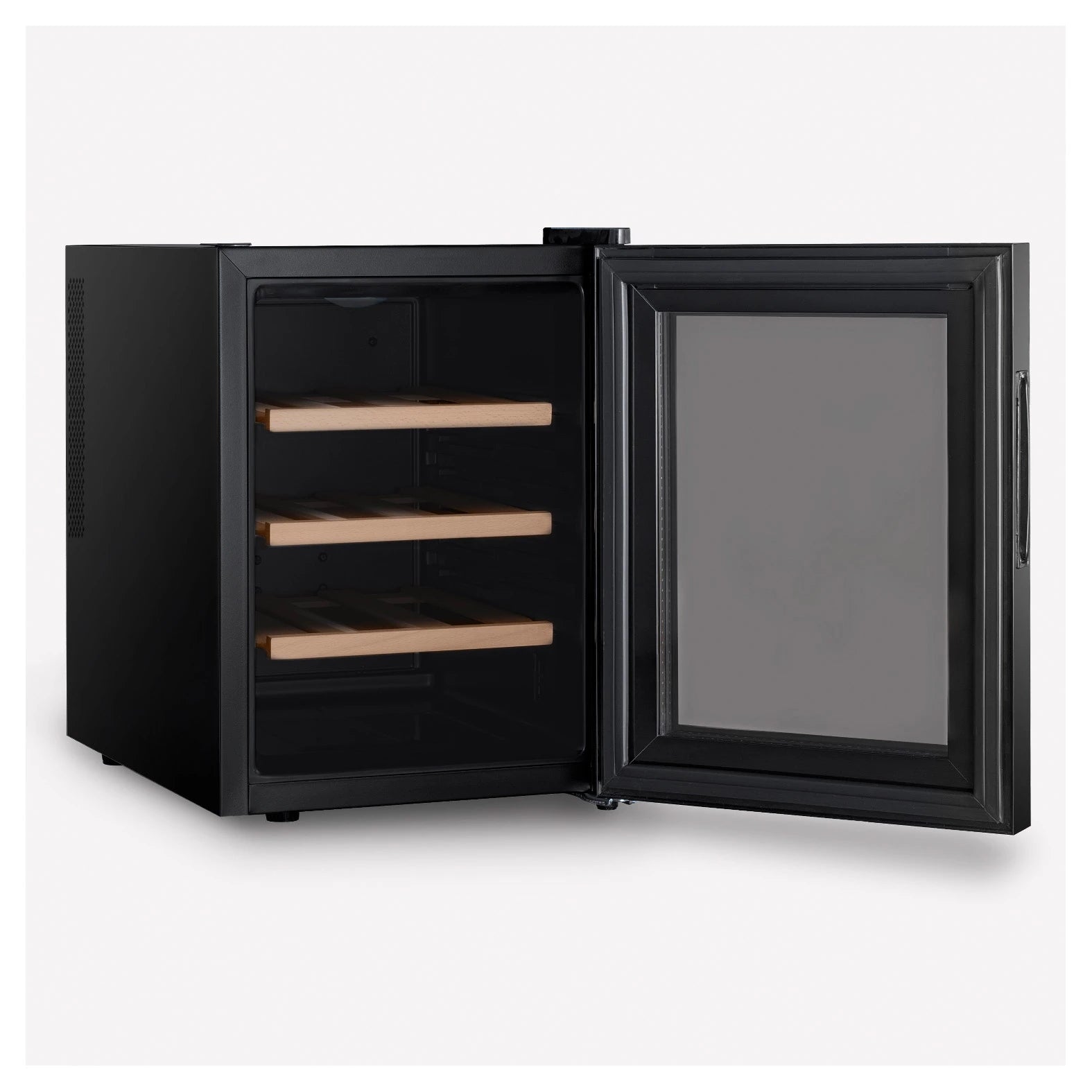 Cave de vinho H.Koenig AGE12 compacta com luz LED interior e sistema antivibração.