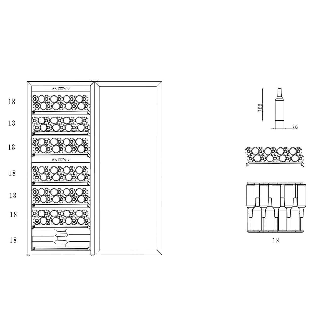 Cave de vinho 126 garrafas mQuvée WineExpert 126 Stainless