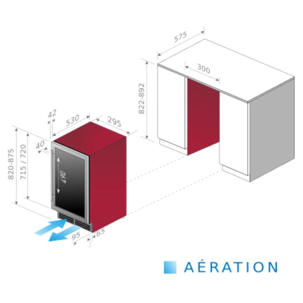 Cave de vinho integrável 16 garrafas Le Chai LBN160 Black