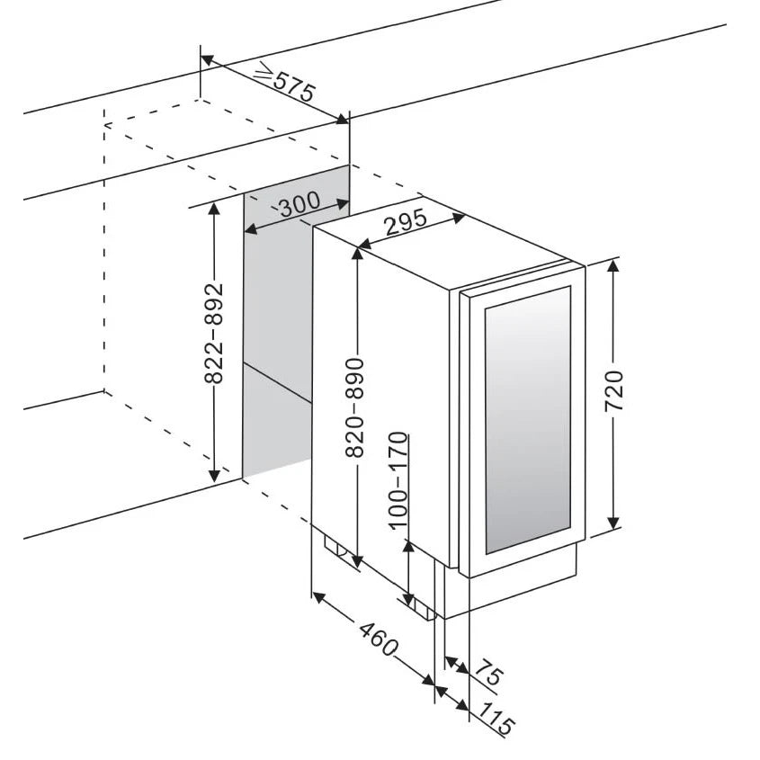 Cave de vinho 16 garrafas mQuvée WineCave 720 30D Powder White