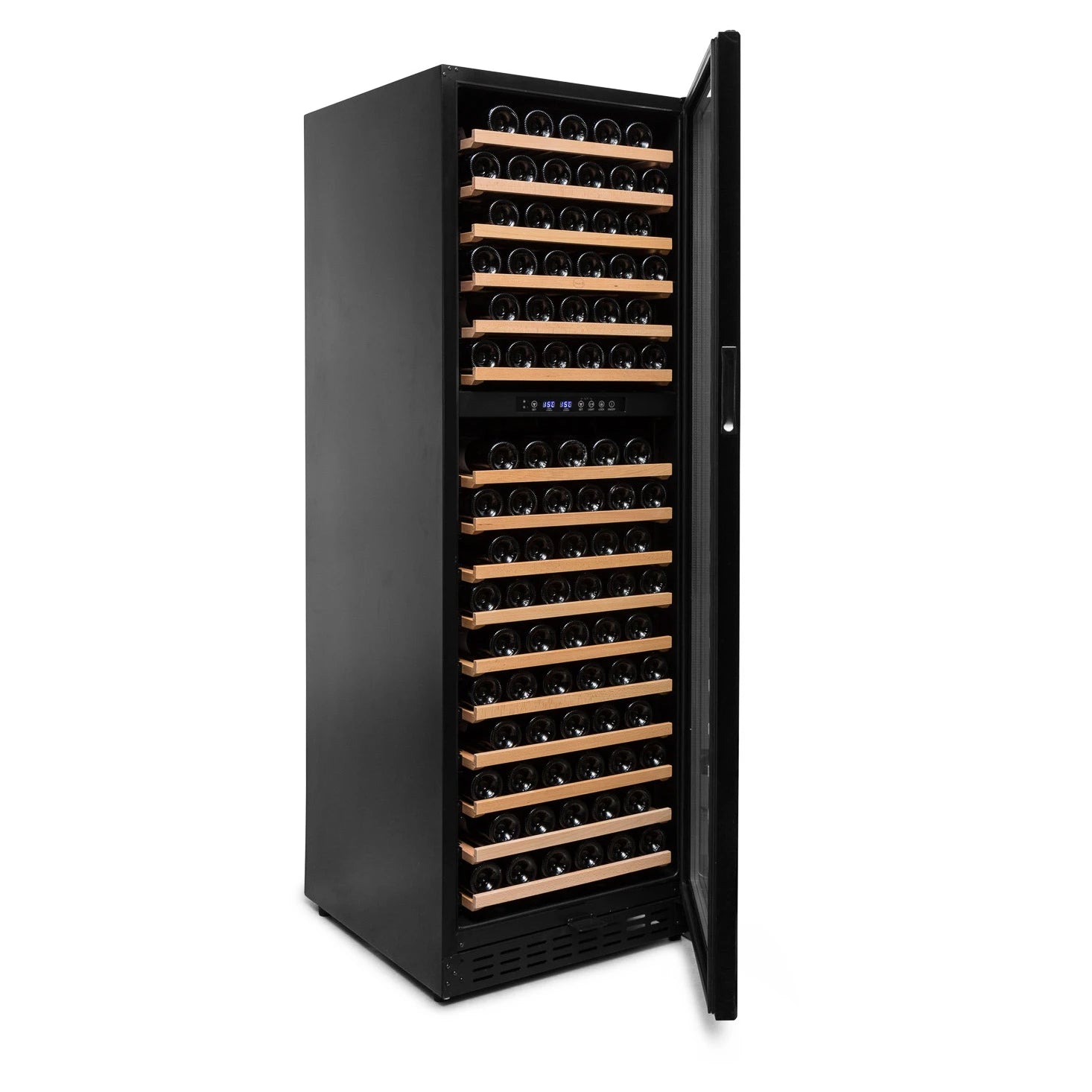 Cave de vinho Vinobox V168 GC 2T Black com compressor Inverter e frio ventilado.