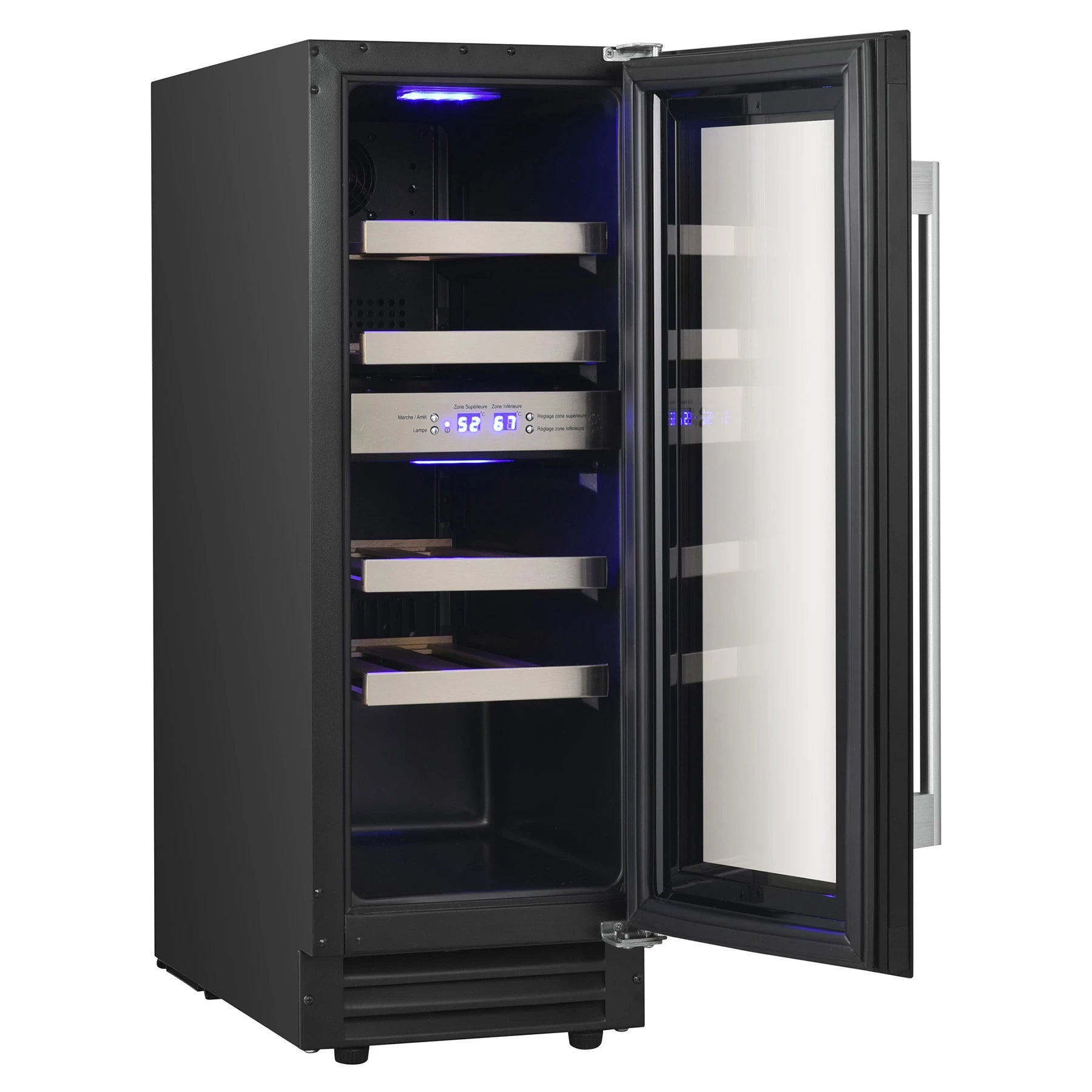 Cave de vinho dupla zona integrável 17 garrafas Le Chai LBN178 Black