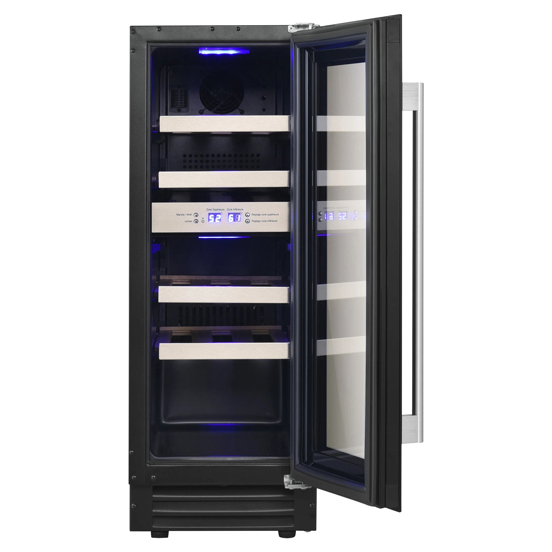 Cave de vinho dupla zona integrável 17 garrafas Le Chai LBN178 Black