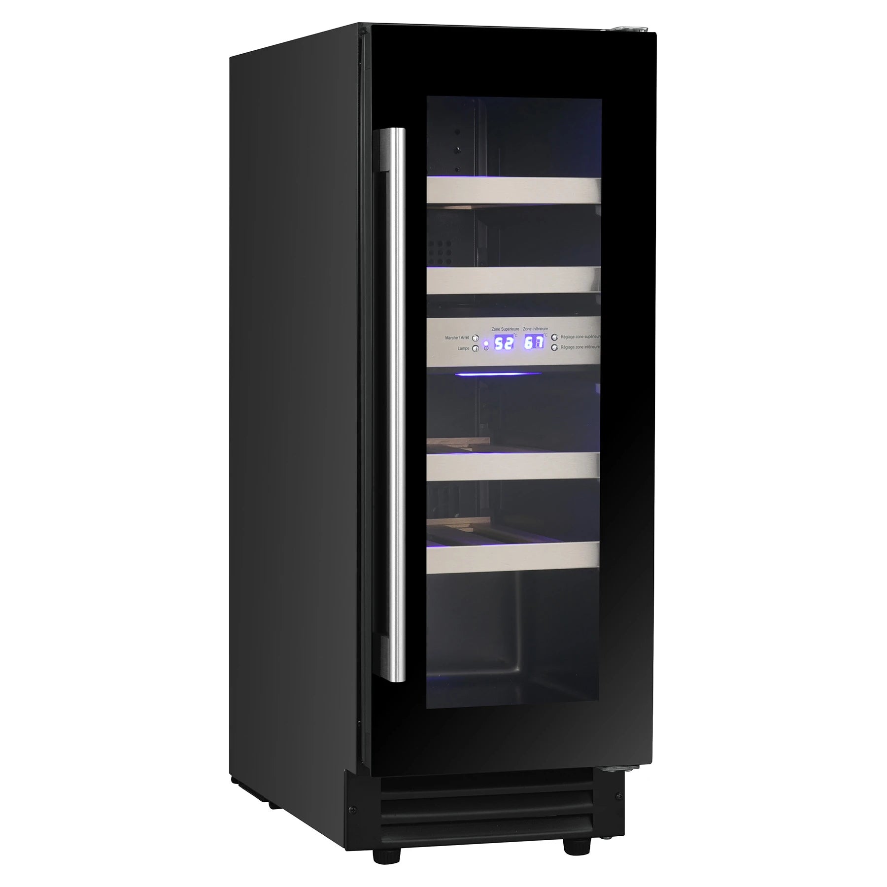 Cave de vinho dupla zona integrável 17 garrafas Le Chai LBN178 Black