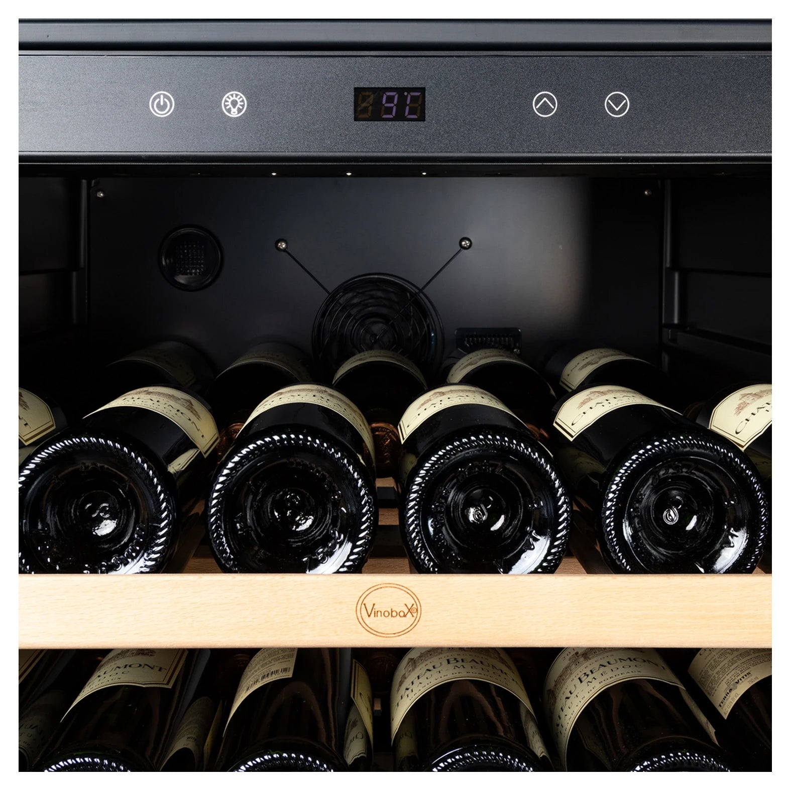 Cave de vinho Vinobox V190 PRO de livre instalação com temperatura regulável de 5 a 20 ºC.