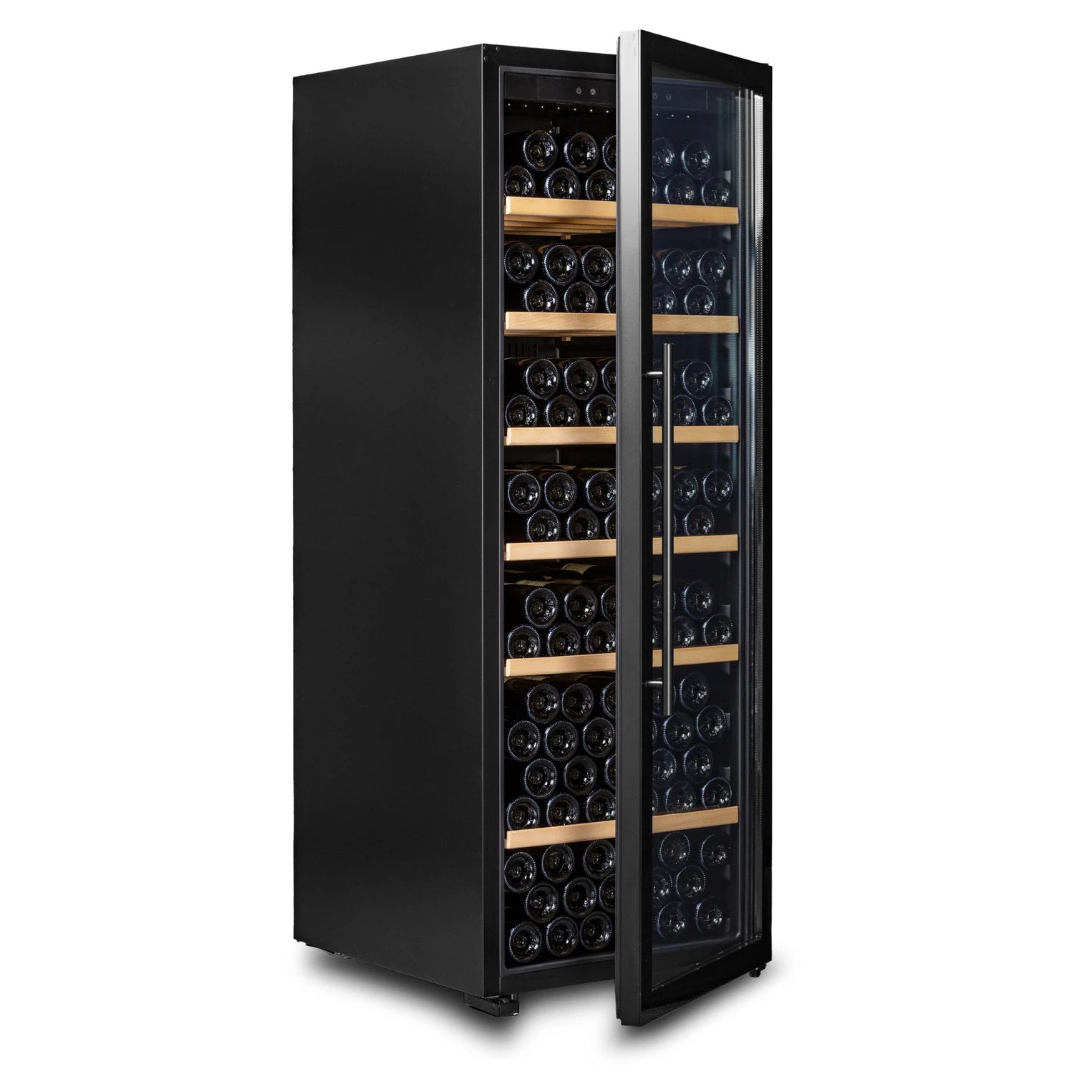 Cave de vinho Vinobox V190 PRO com display digital tátil e iluminação LED interior.
