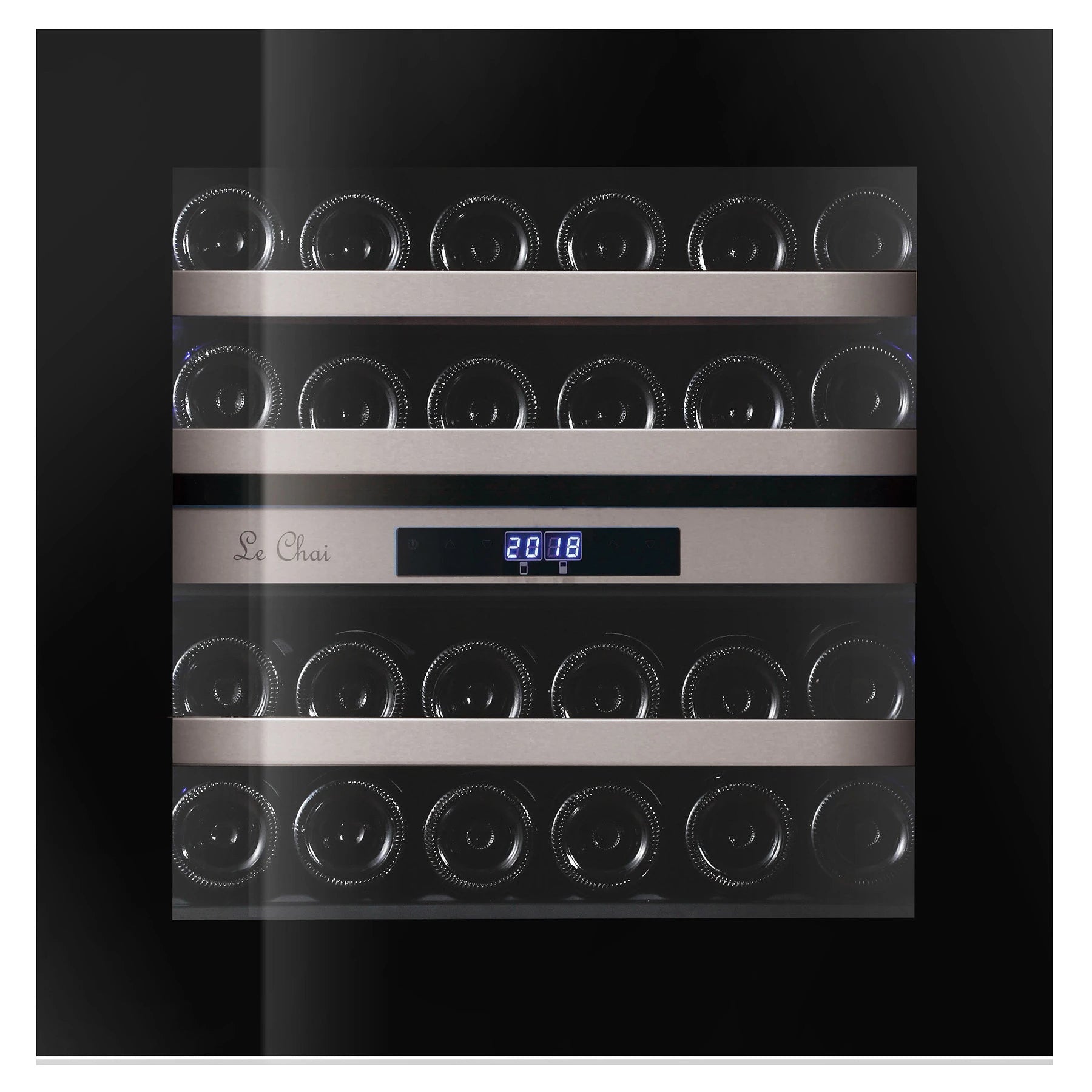 Cave de vinho integrável 24 garrafas Le Chai LBN240POV Black com sistema push-open.