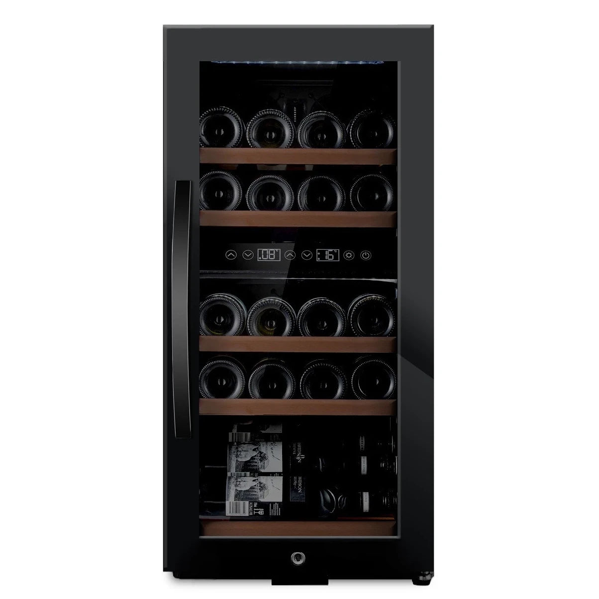 Cave de vinho 24 garrafas mQuvée WineExpert 24 Fullglass Black
