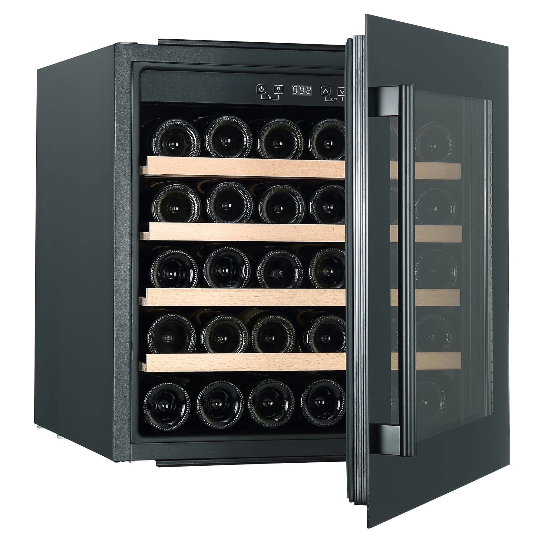 Cave de vinho Caviss SLEN132TBE4 com compressor antivibração e display digital.