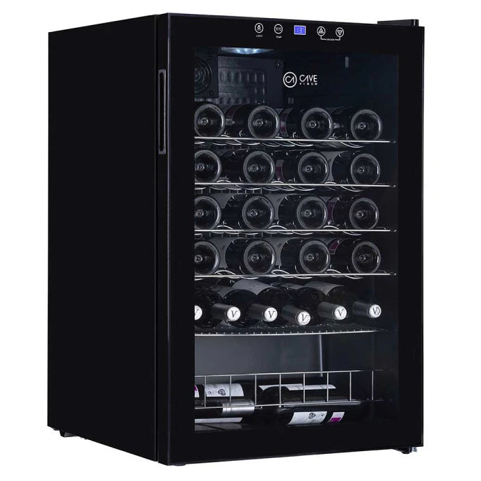 Cave de vinho Cave Vinum CV-40-C com temperatura regulável de 4 a 16 ºC para conservar tintos, brancos e espumantes.