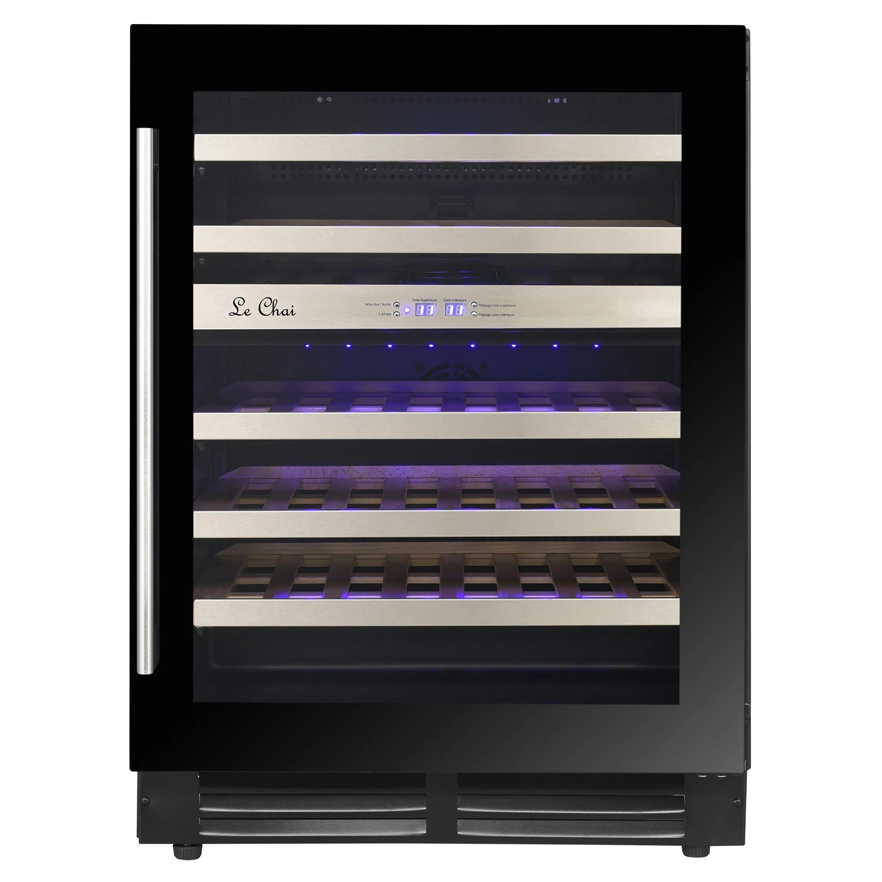 Cave de vinho integrável 46 garrafas Le Chai LBN468 com dupla zona e porta de vidro anti-UV.