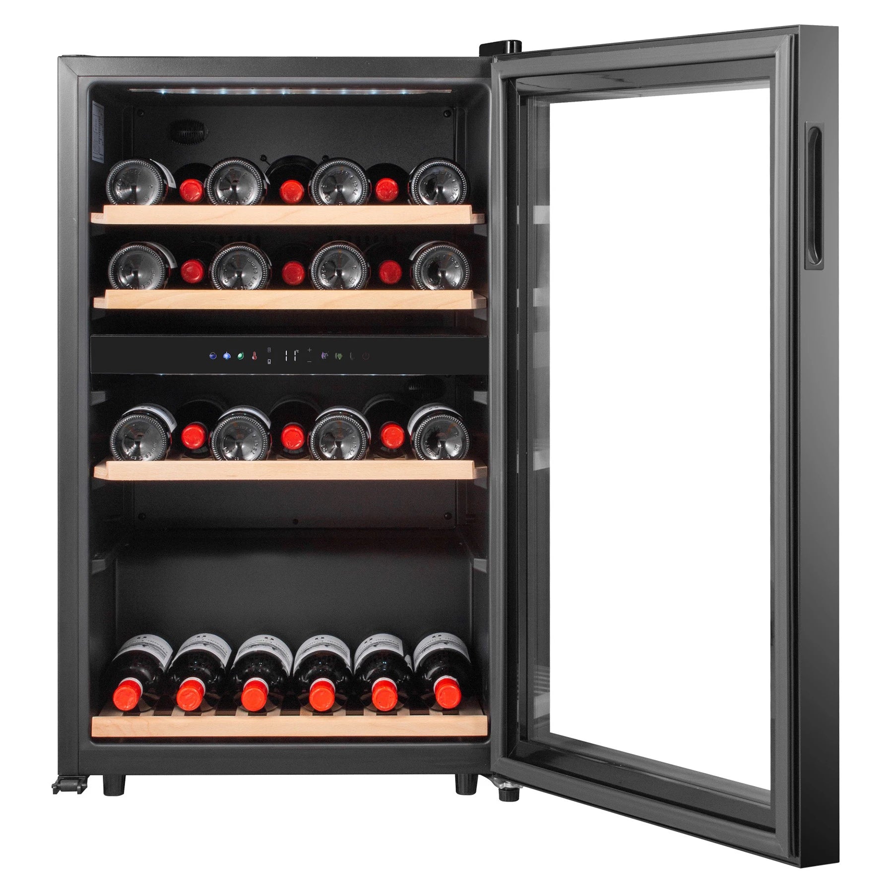 Cave de vinho Caviss C259CBEG com duas zonas independentes para tintos e brancos.