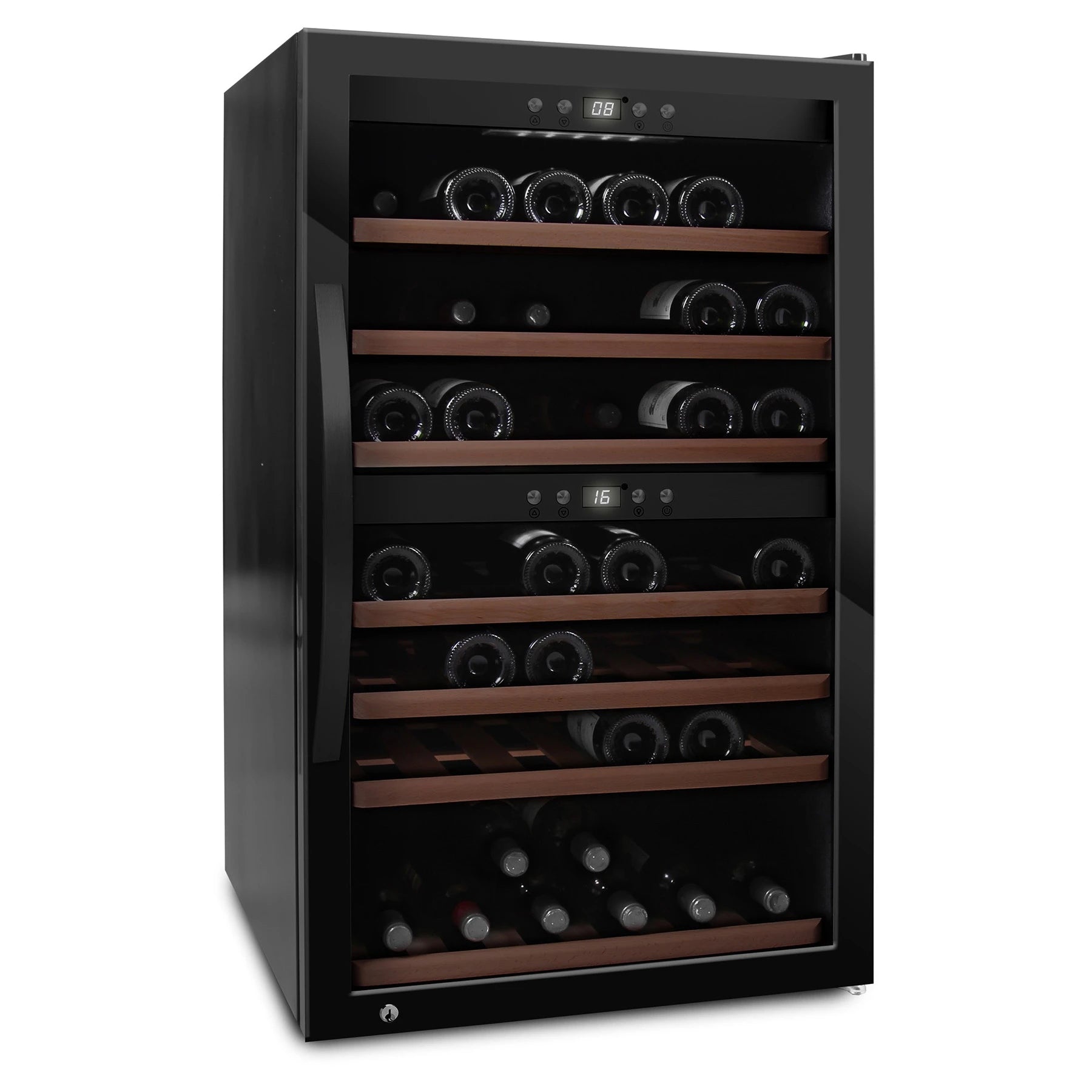Cave de vinho 66 garrafas mQuvée WineExpert 66 Fullglass Black de livre instalação.