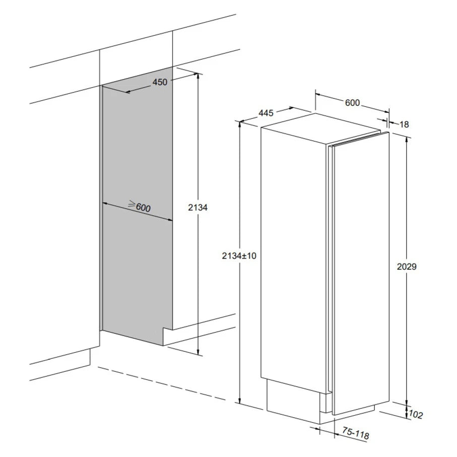 Cave de vinho 87 garrafas mQuvée EDGE 45D Stainless