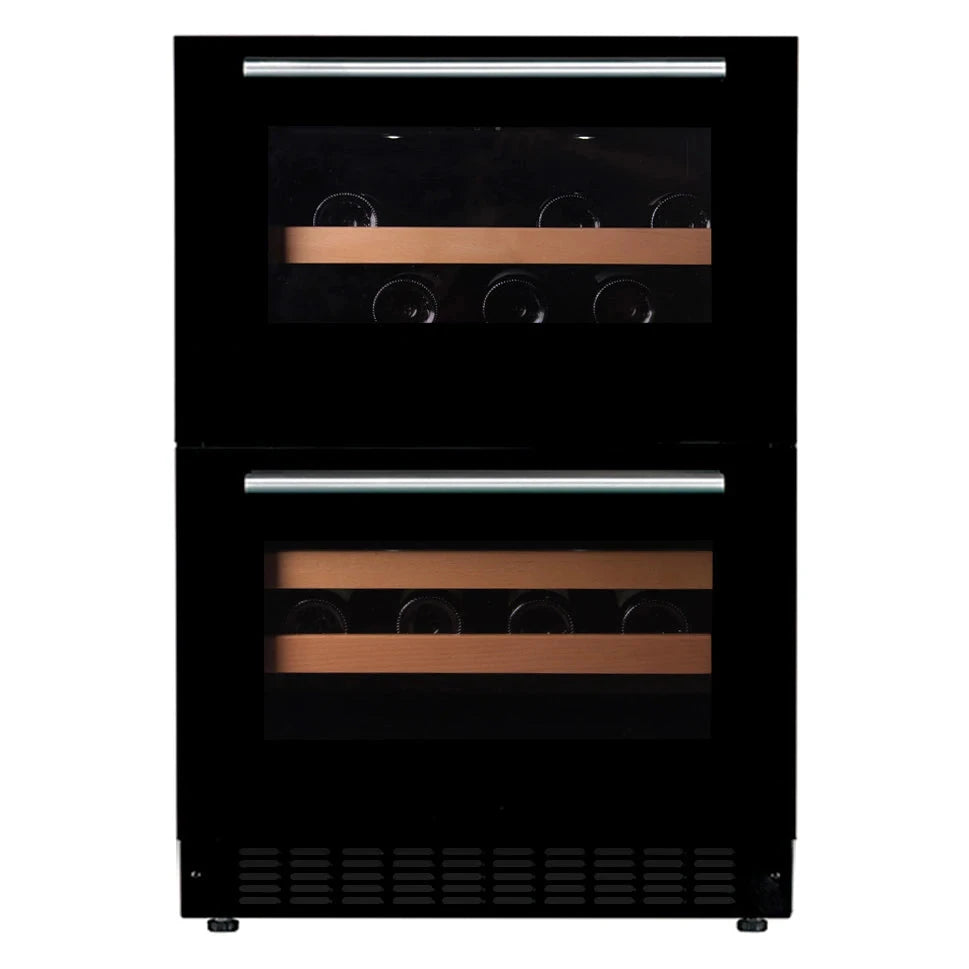 Cave de vinho para 45 garrafas mQuvée WineCave 60DD de dupla zona Fullglasss Black, vista 3