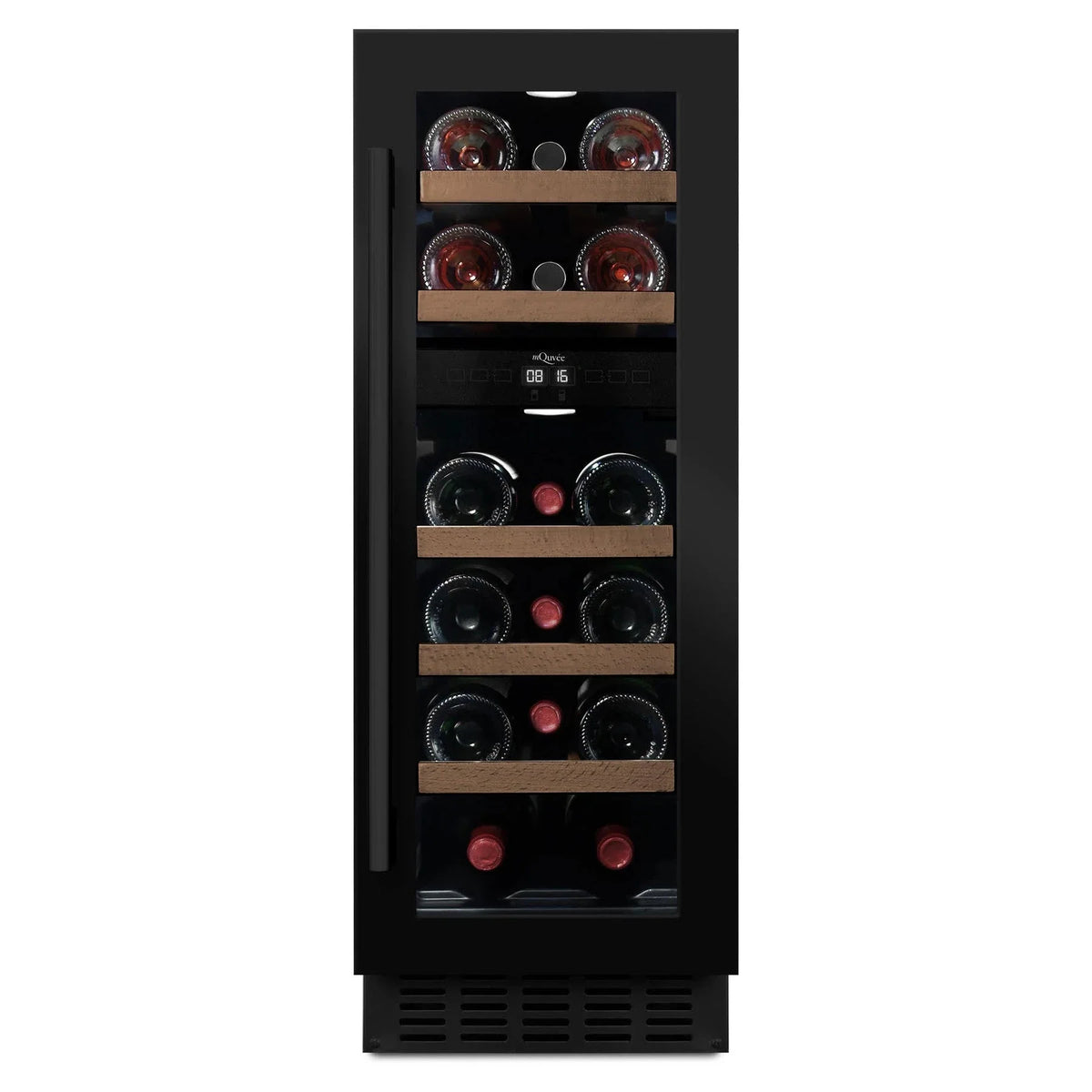 Cave de vinho para 16 garrafas mQuvée WineCave 700 30D de dupla zona Anthracite Black