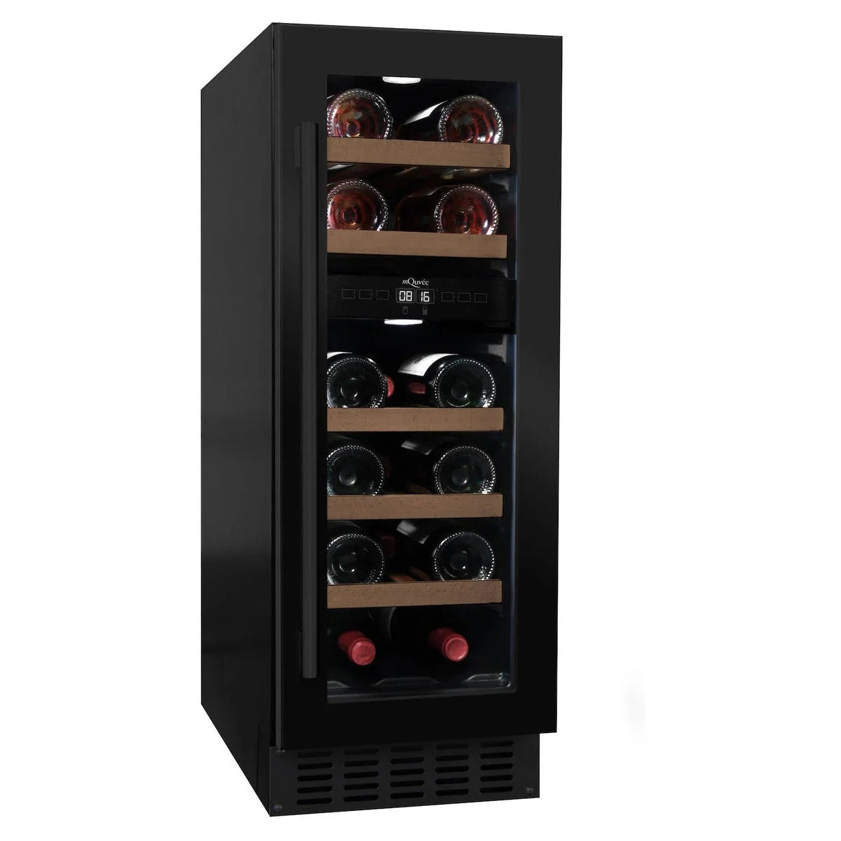 Cave de vinho para 16 garrafas mQuvée WineCave 700 30D de dupla zona Anthracite Black, vista 3