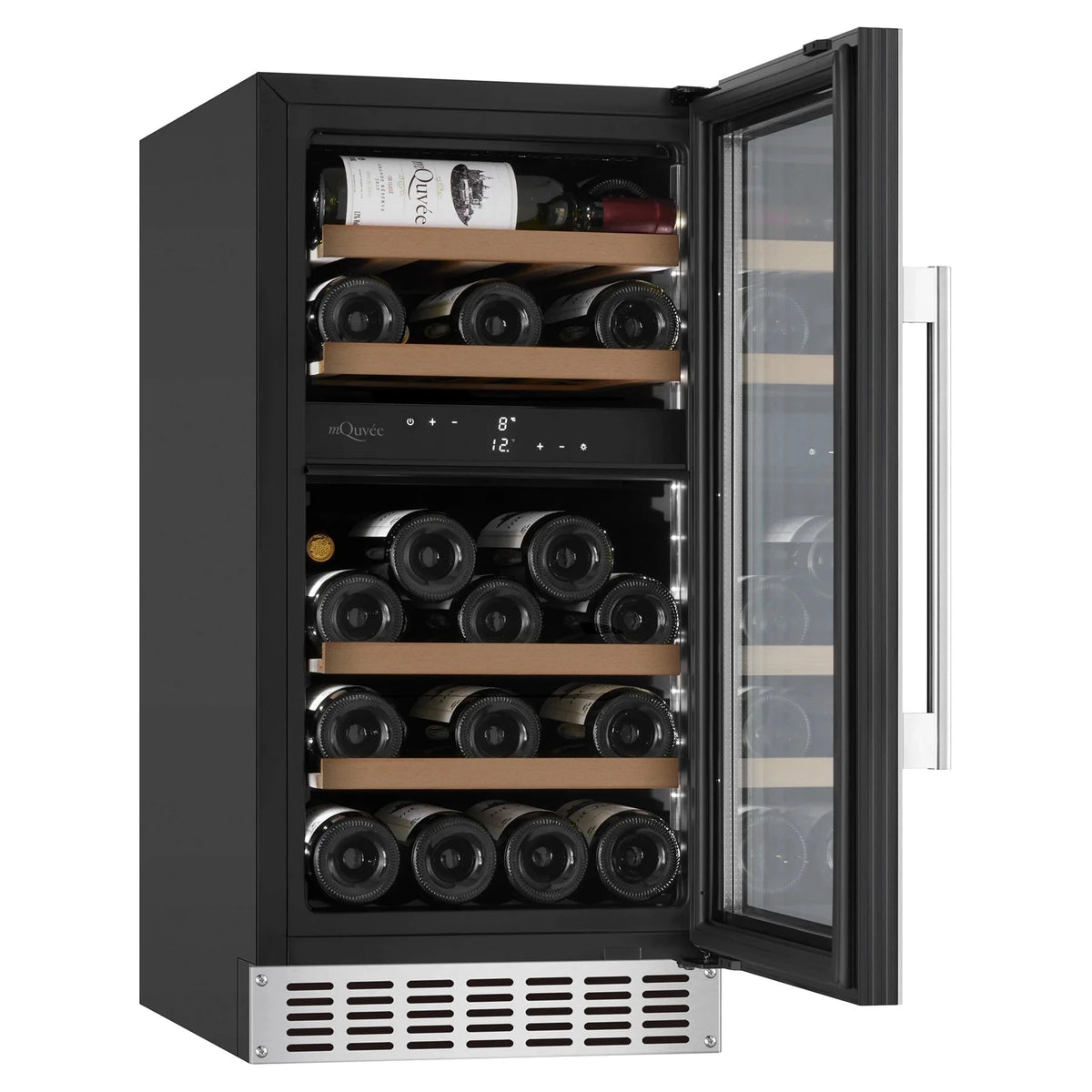 Cave de vinho para 28 garrafas mQuvée WineCave 700 40D de dupla zona Stainless, vista 4