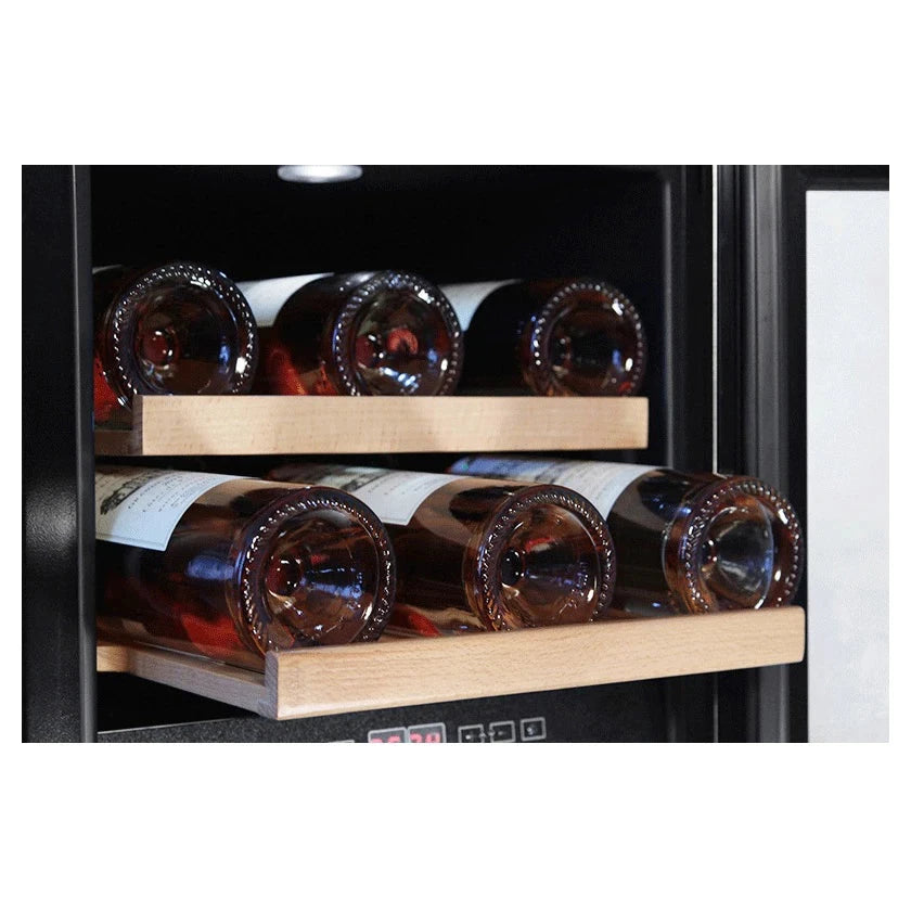 Cave de vinho para 28 garrafas mQuvée WineCave 700 40D de dupla zona Stainless, vista 7
