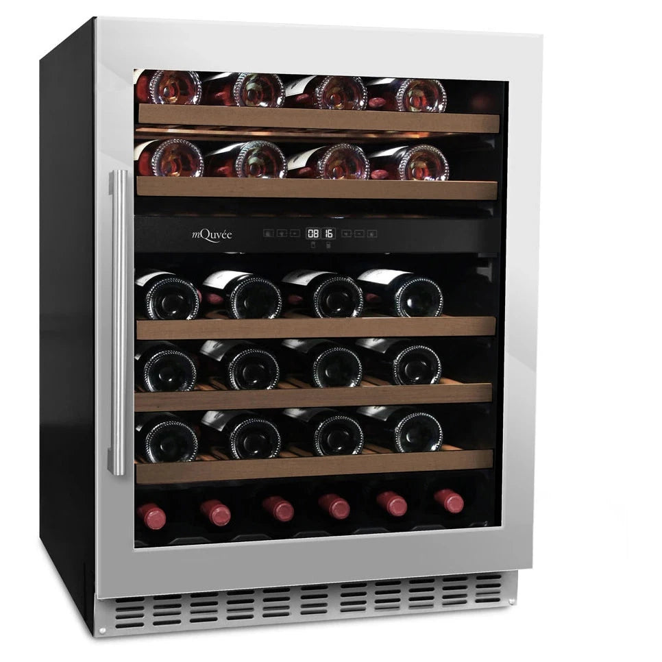 Cave de vinho para 45 garrafas mQuvée WineCave 780 60D de dupla zona Stainless, vista 2