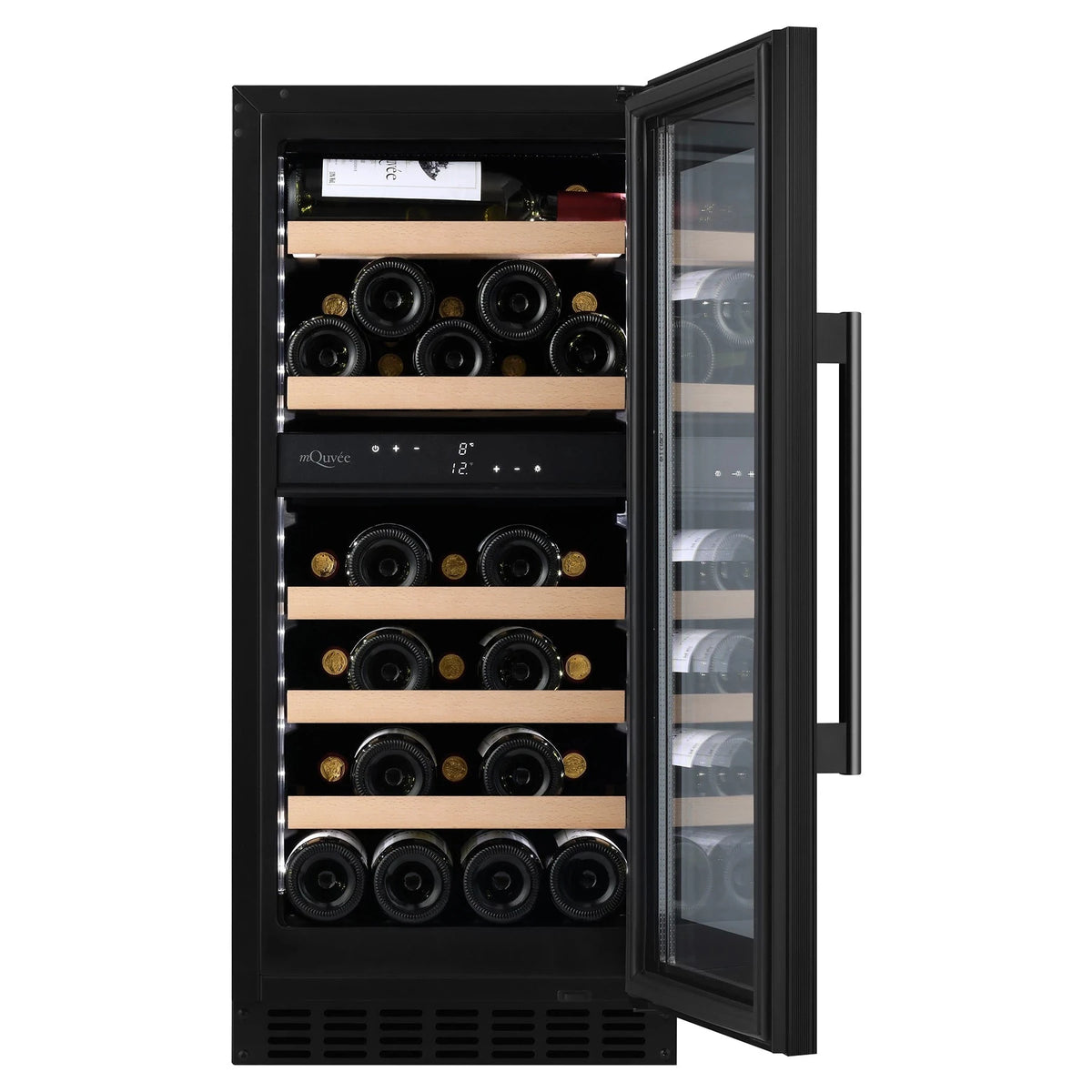 Cave de vinho para 34 garrafas mQuvée WineCave 800 40D Fullglass de dupla zona, vista 3