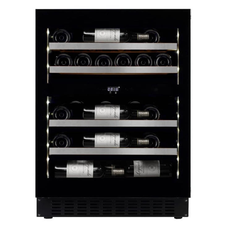 Cave de vinho 31 garrafas mQuvée WineCave Exclusive 700 60D Fullglass Black Push Pull.