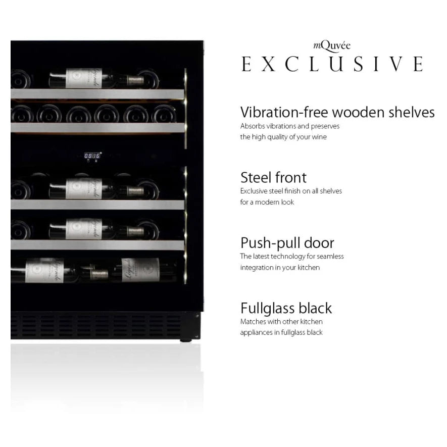 Cave de vinho mQuvée WineCave Exclusive 700 60D com duas zonas independentes.