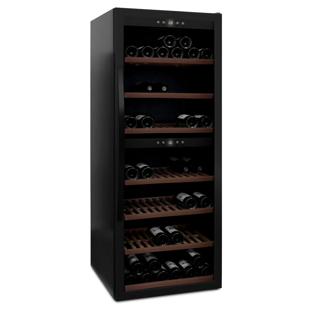 Wine cooler for 126 bottles mQuvée WineExpert 126 dual-zone Fullglass Black, view 3