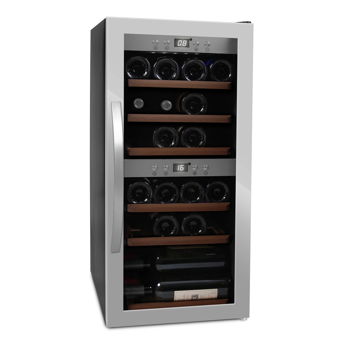 Cave de vinho para 24 garrafas mQuvée WineExpert 24 de dupla zona Stainless, vista 4