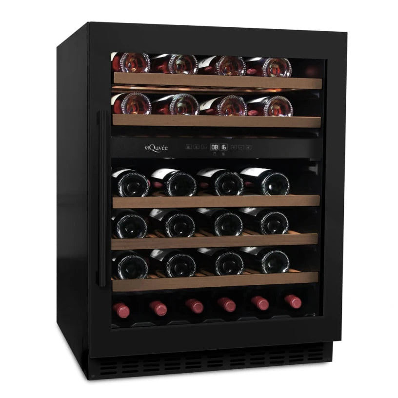 Cave de vinho mQuvée WineCave 780 60D Anthracite Black com porta de 780 mm.