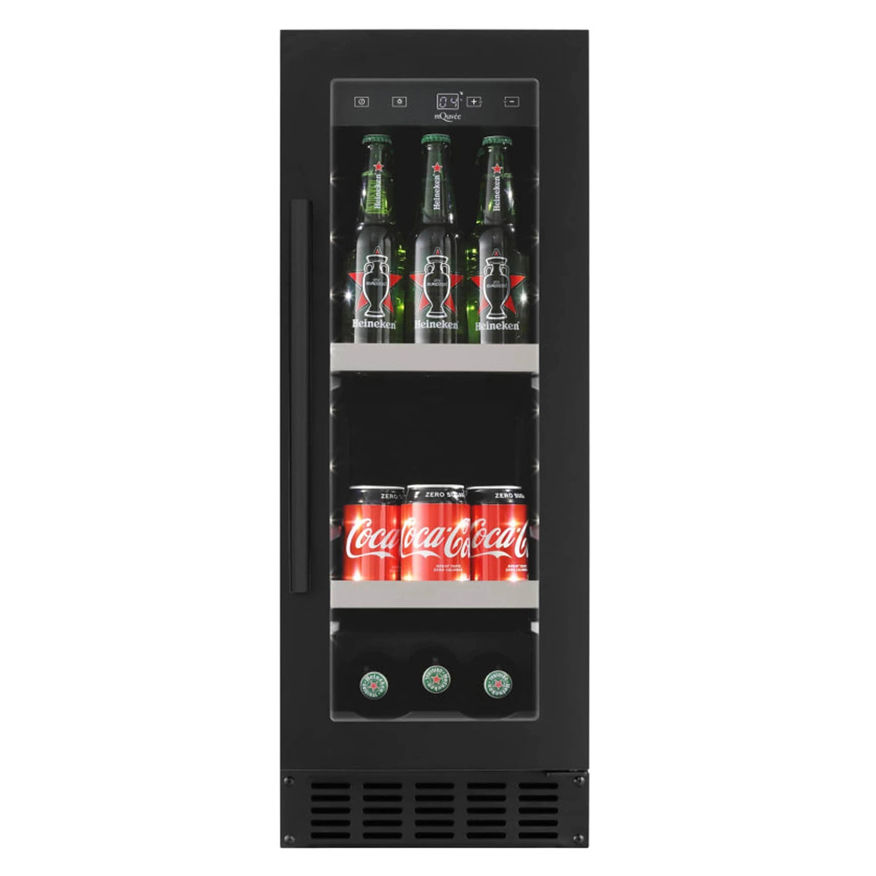 Refrigerador para cerveja mQuvée BeerServer 30 Anthracite Black encastrável ou de livre instalação.