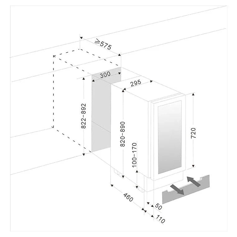 Beer fridge mQuvée BeerServer 30 Stainless, vista 7