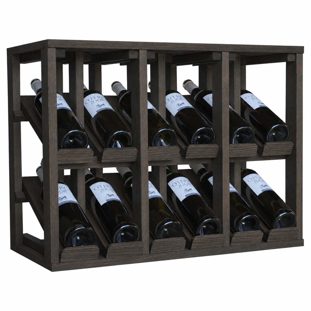 Garrafeira para 12 garrafas Expovinalia Villafranca Godello 2193 – Pinho preto – BX2193