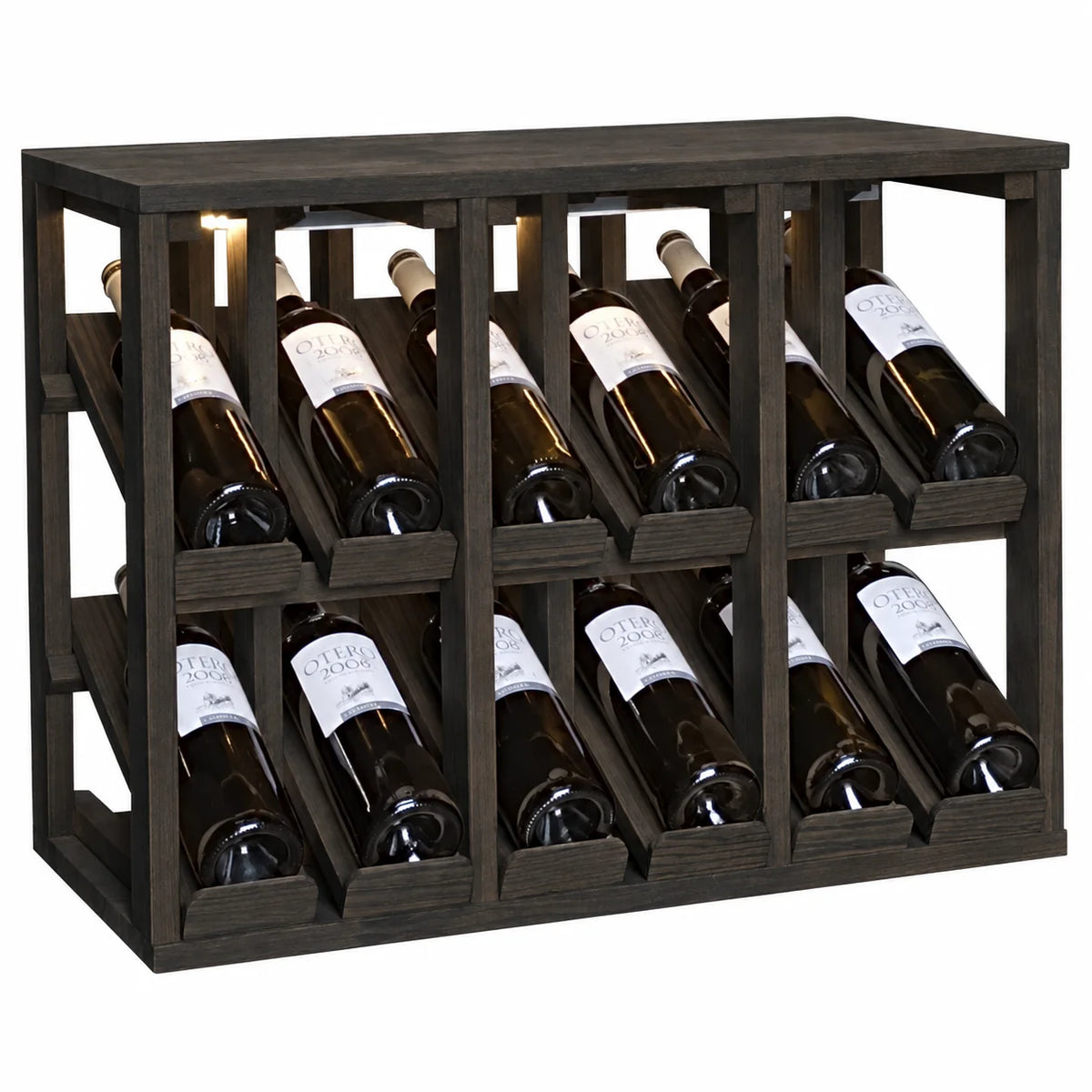 Garrafeira para 12 garrafas Expovinalia Villafranca Godello 2194 – Pinho preto – BX2194