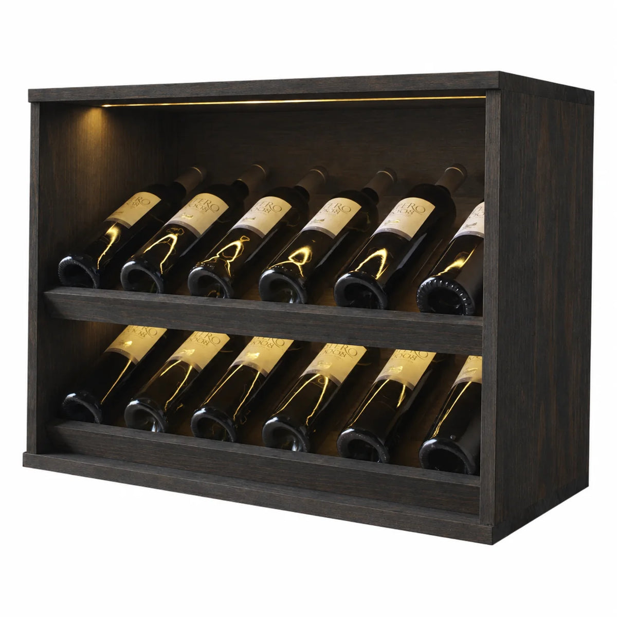 Garrafeira para 12 garrafas Expovinalia Villafranca Godello 2294 – Pinho preto – BX2294