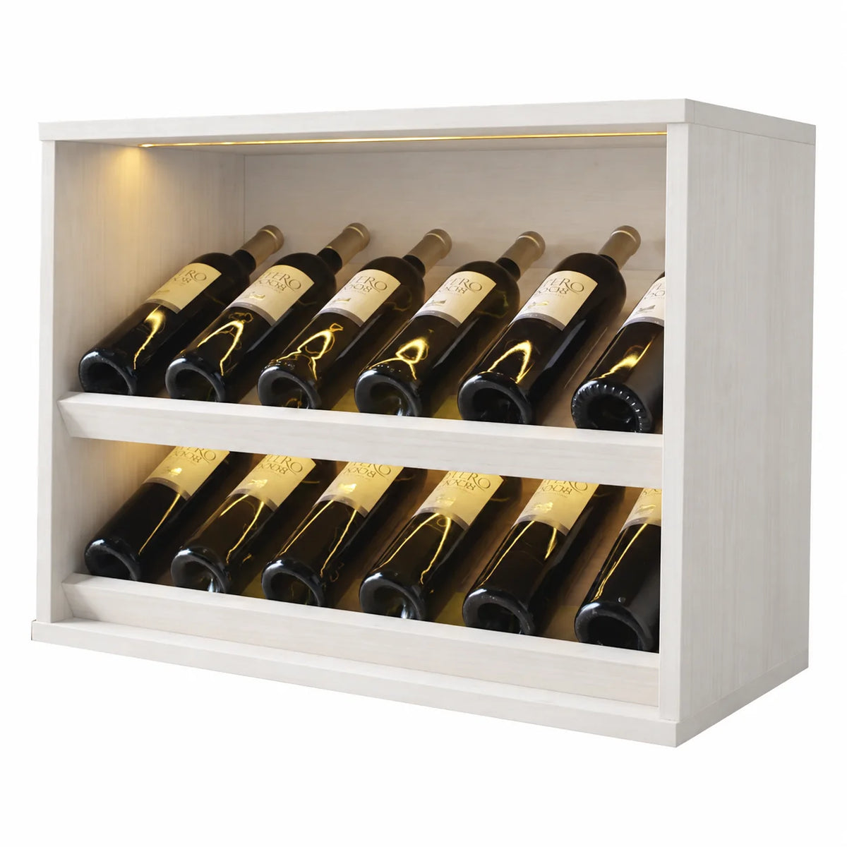 Garrafeira para 12 garrafas Expovinalia Villafranca Godello 2294 – Pinho branco – EW2294