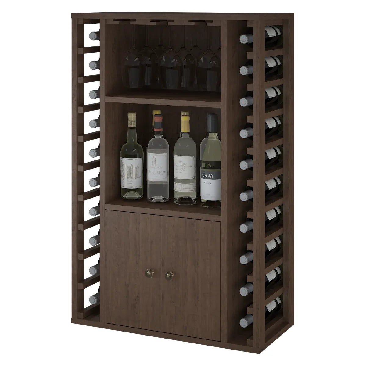 Garrafeira para 20 garrafas Expovinalia Corullón Godello 2521 – Pinho escuro – HX2521