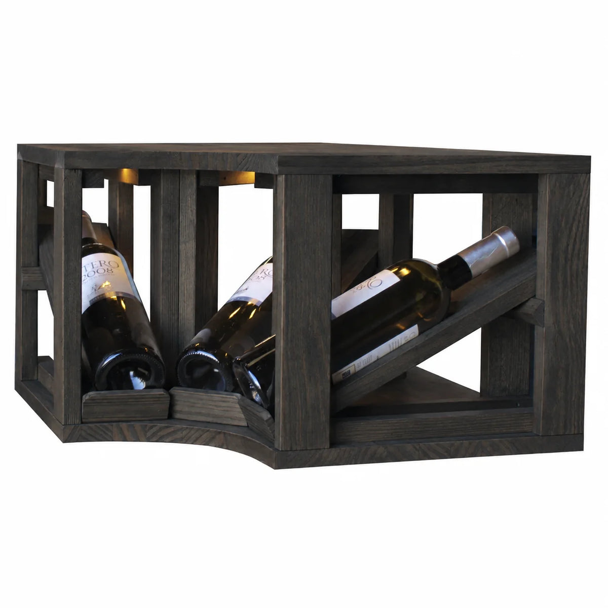 Garrafeira para 3 garrafas Expovinalia Villafranca Godello 2196 – Pinho preto – BX2196