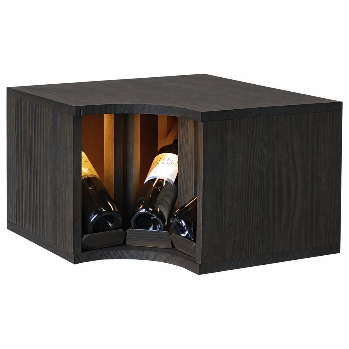 Garrafeira para 3 garrafas Expovinalia Villafranca Godello 2296 – Pinho preto – BX2296