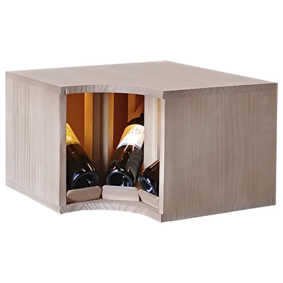 Garrafeira para 3 garrafas Expovinalia Villafranca Godello 2296 – Pinho com acabamento de carvalho claro – EX2296