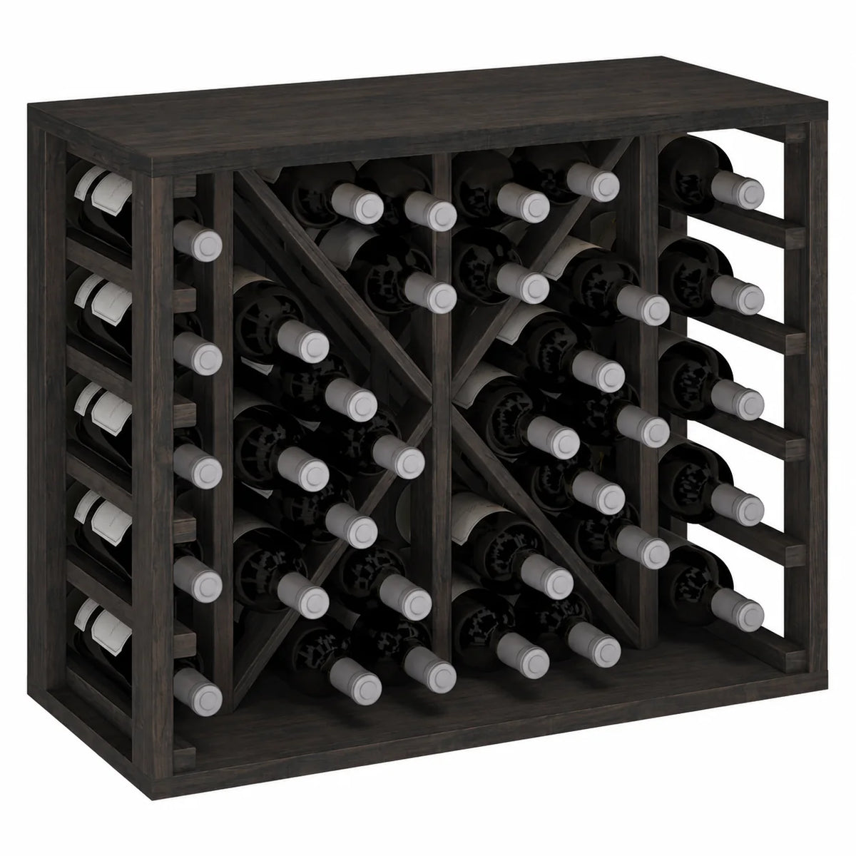 Garrafeira para 34 garrafas Expovinalia Toral Godello 2531 – Pinho preto – BX2531