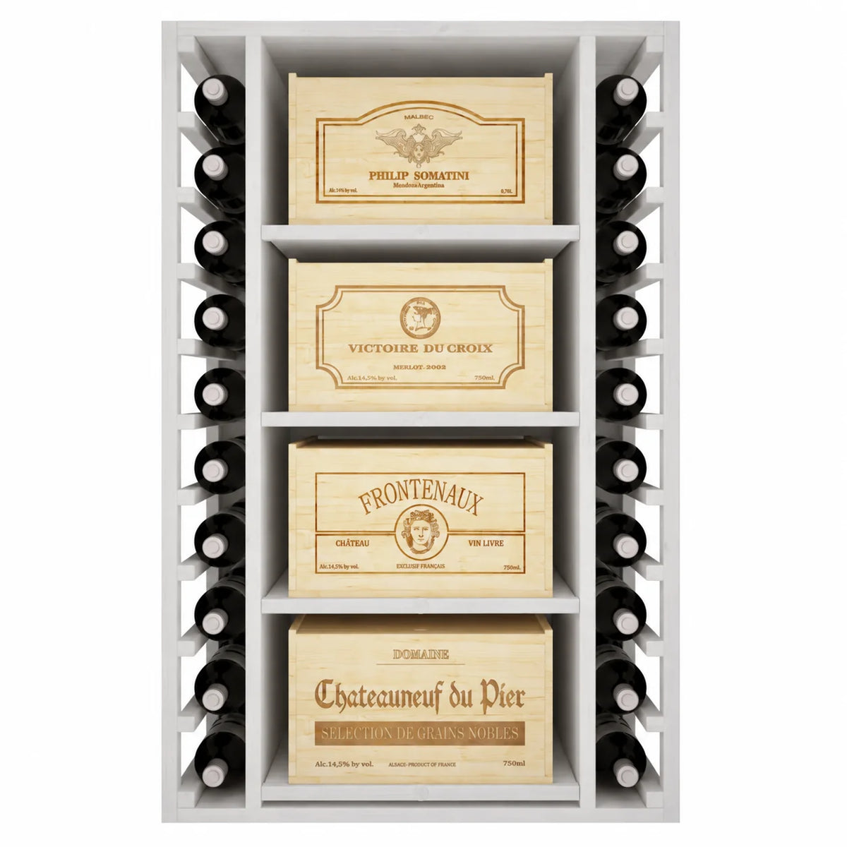 Garrafeira para 44 garrafas Expovinalia Arganza Godello 2547 – Pinho branco – EW2547
