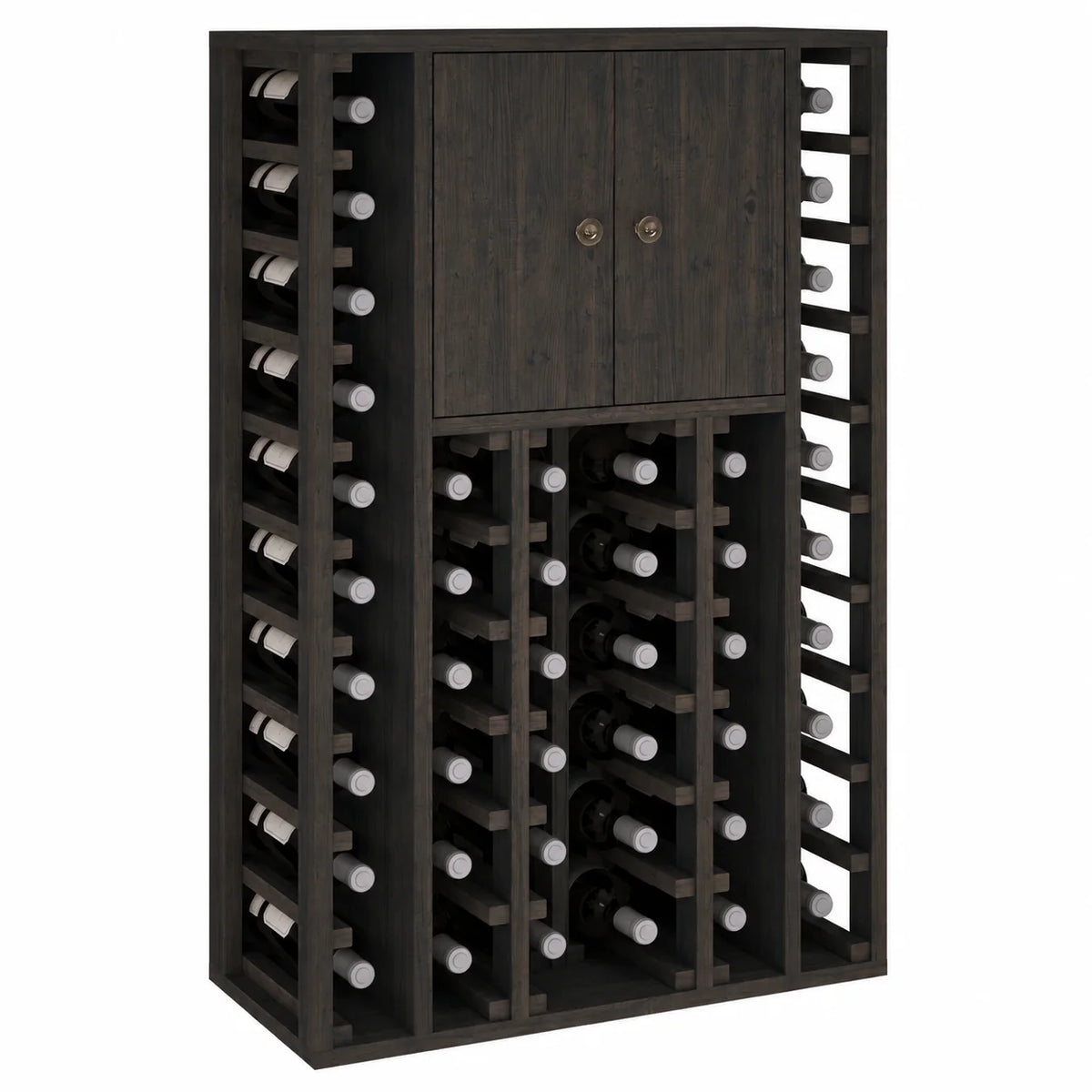 Garrafeira para 46 garrafas Expovinalia Cacabelos 1 Godello 2515 – Pinho preto – BX2515