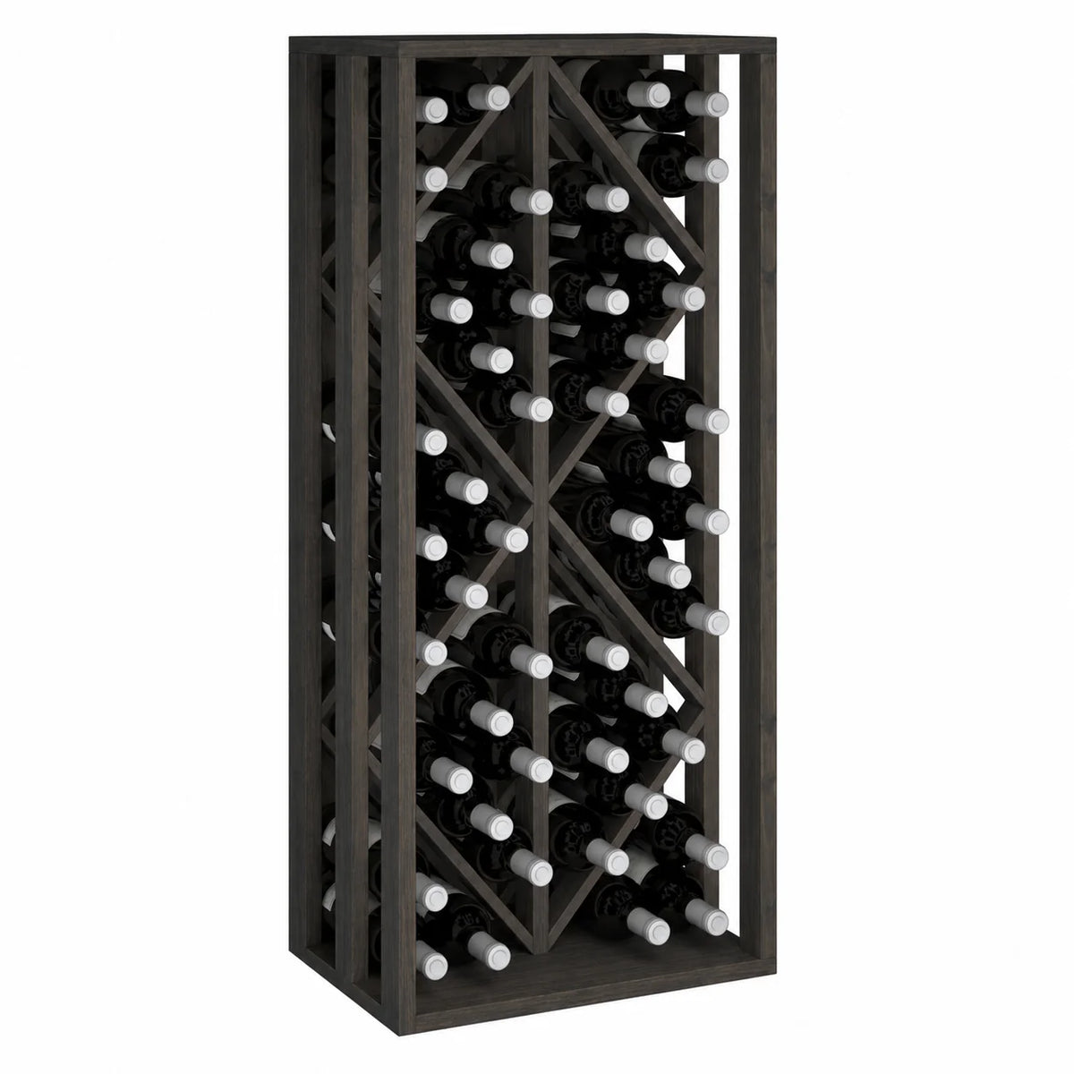 Garrafeira para 48 garrafas Expovinalia Toral Godello 2532 – Pinho preto – BX2532