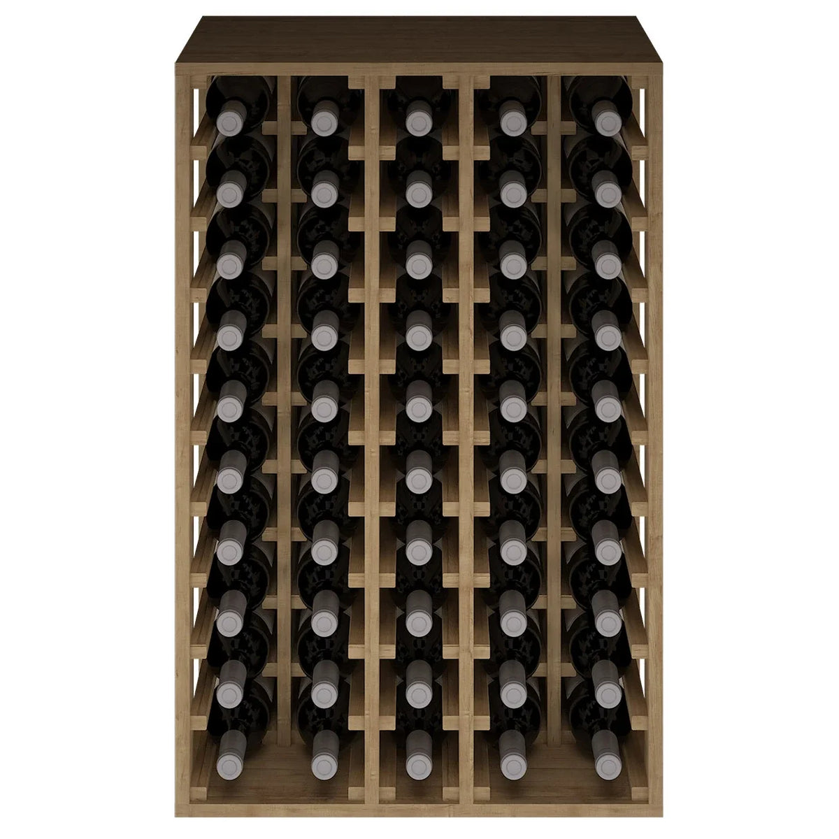 Garrafeira para 50 garrafas magnum Expovinalia Canedo Godello 2066 – Pinho com acabamento de carvalho claro – EX2066