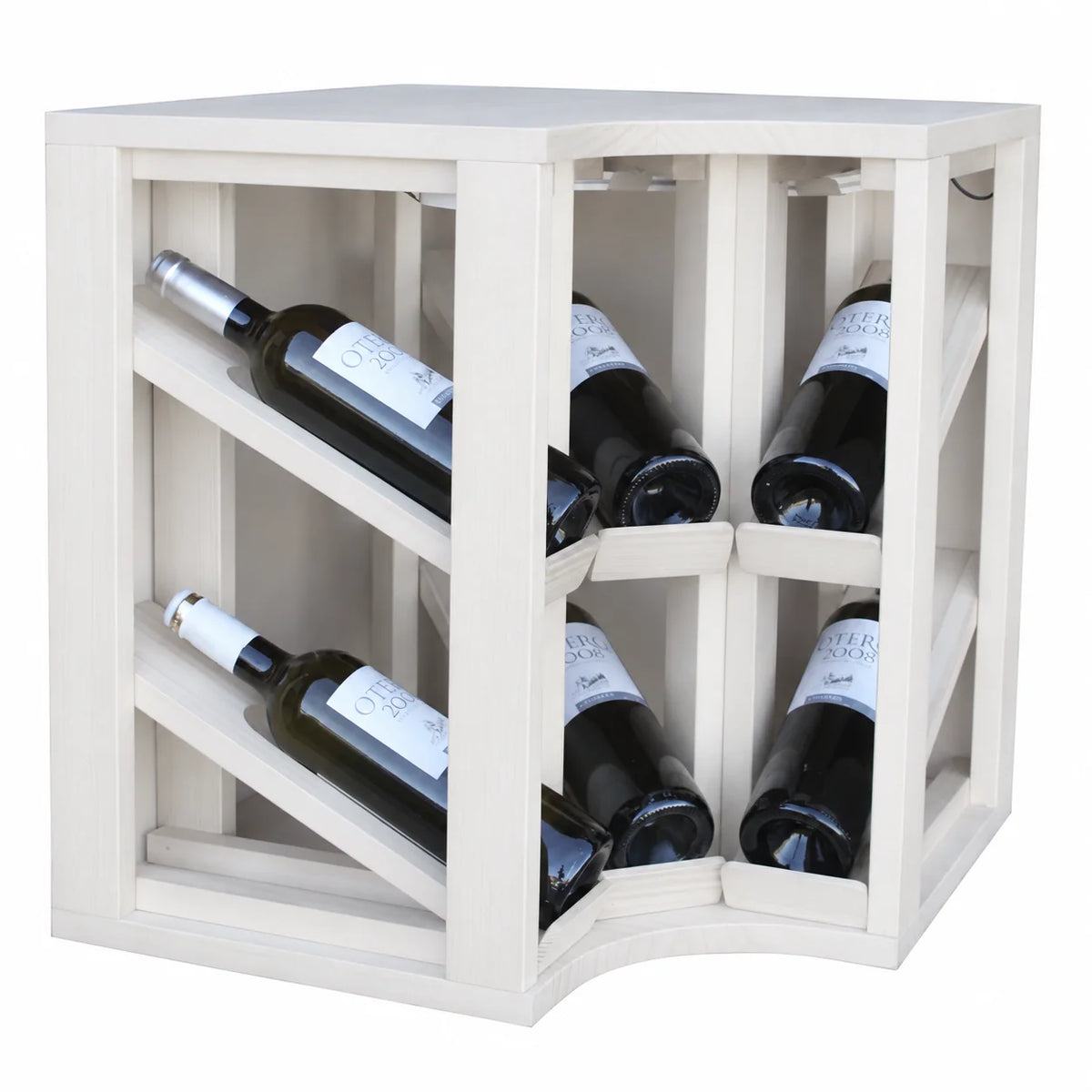 Garrafeira para 6 garrafas Expovinalia Godello 2197 – Pinho branco – EW2197